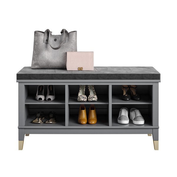 CosmoLiving by Cosmopolitan Westerleigh Upholstered Shoe Storage Bench